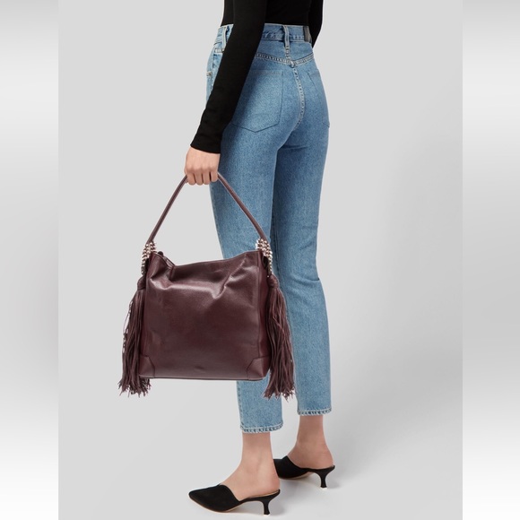EUC Christian Louboutin Eloise Hobo Shoulder, Maroon Color - Picture 7 of 16